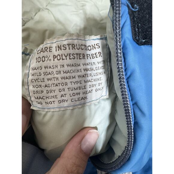 VTG The North Face Brown Label Made in USA Blue Mummy Sleeping Bag Goose Down - Picture 4 of 8
